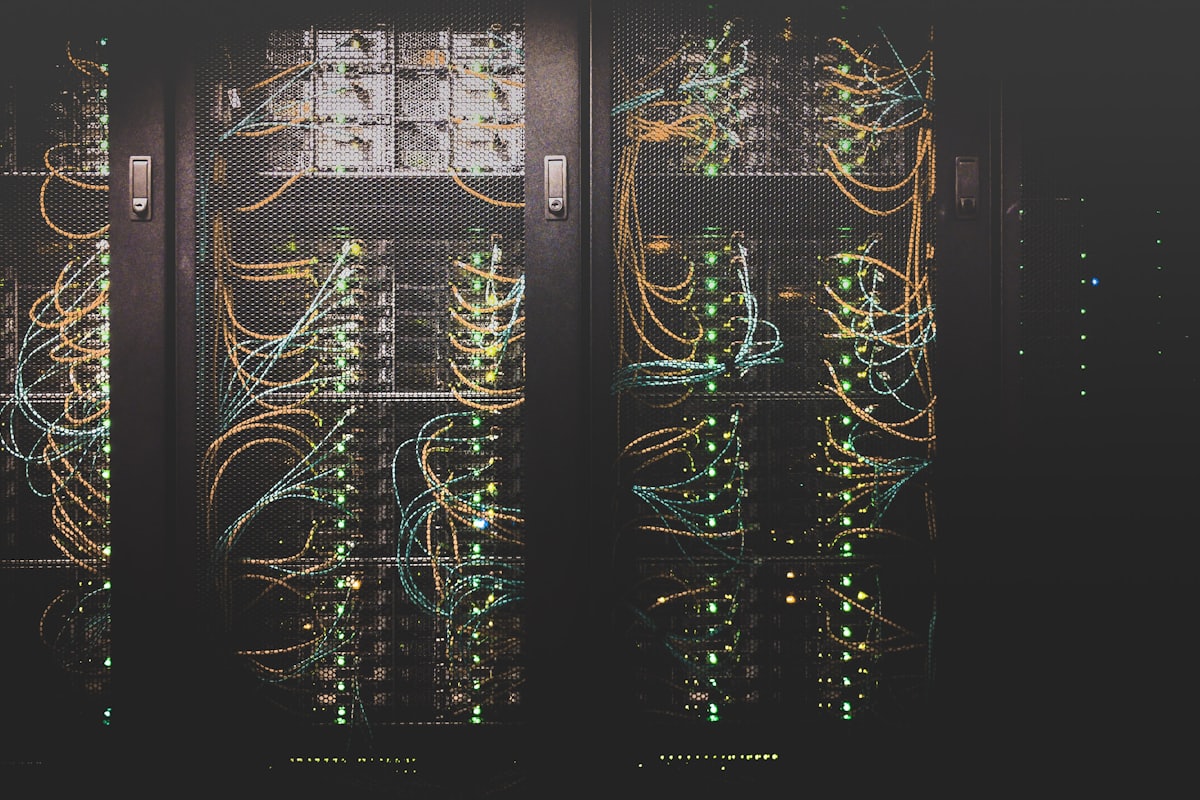 Patch panel of network cables in a data centre